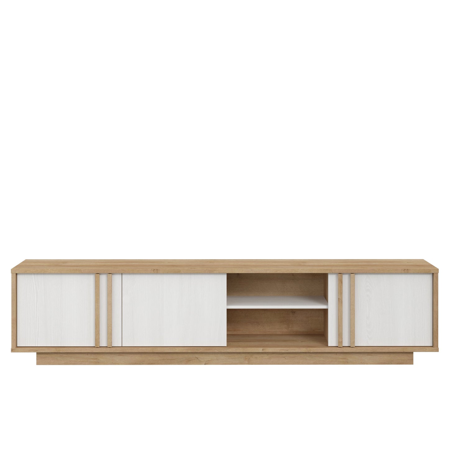 Comoda TV Santo Stejar Riviera Cu Stejar Alb, 222 Cm