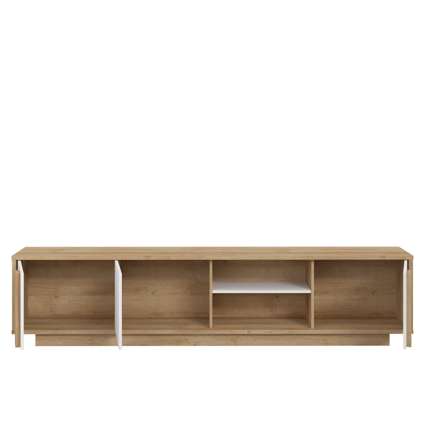 Comoda TV Santo Stejar Riviera Cu Stejar Alb, 222 Cm