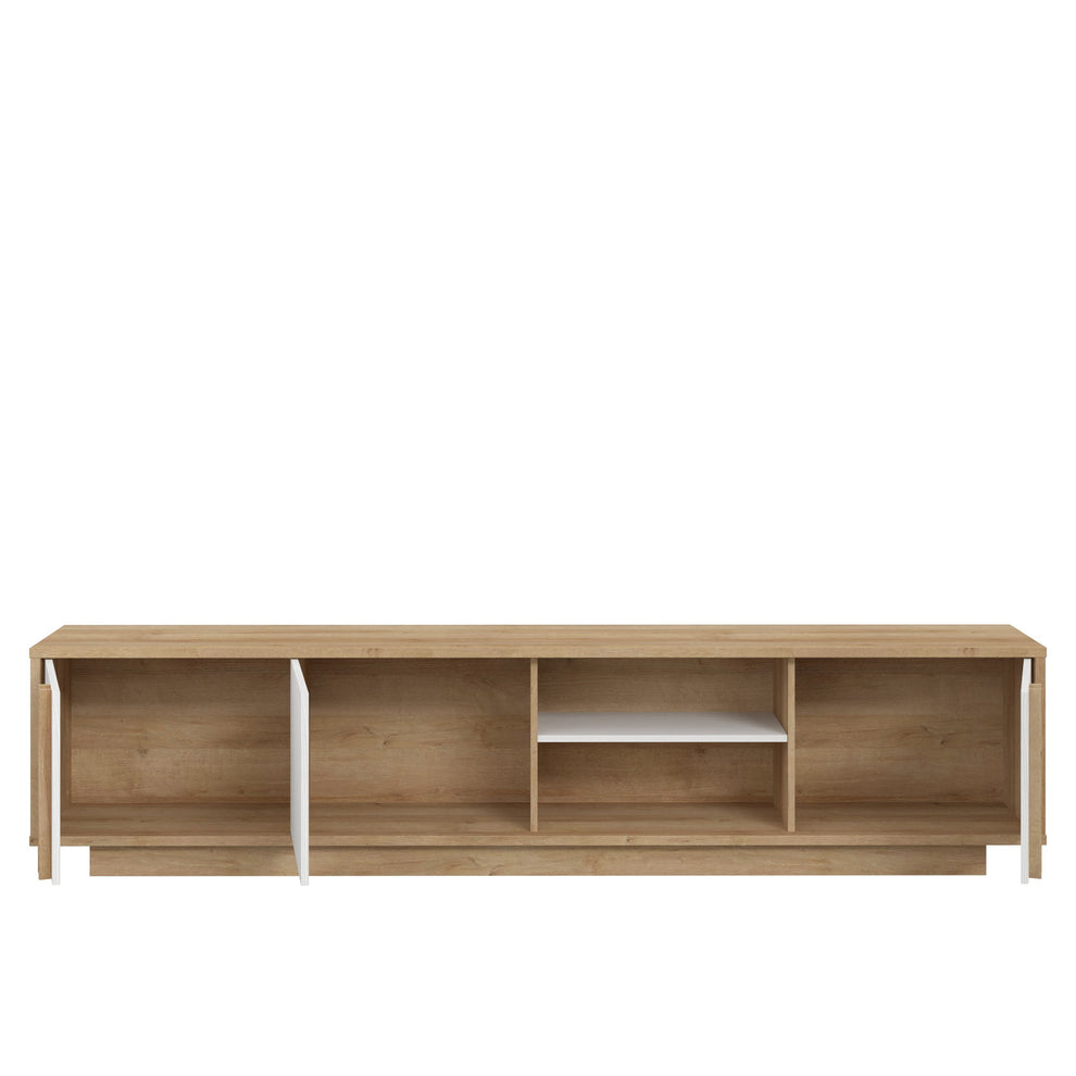 Comoda TV Santo Stejar Riviera Cu Stejar Alb, 222 Cm