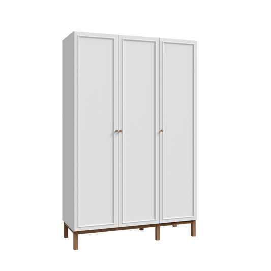 Dulap 3 Usi Pickadilly, Gri Deschis Si Stejar Pamantiu, 134.6 Cm