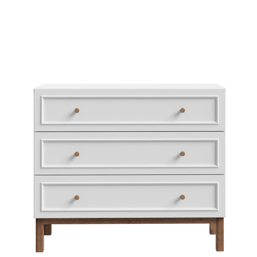 Comoda 3 Sertare Pickadilly, Gri Deschis Si Stejar Pamantiu, 100.2 Cm