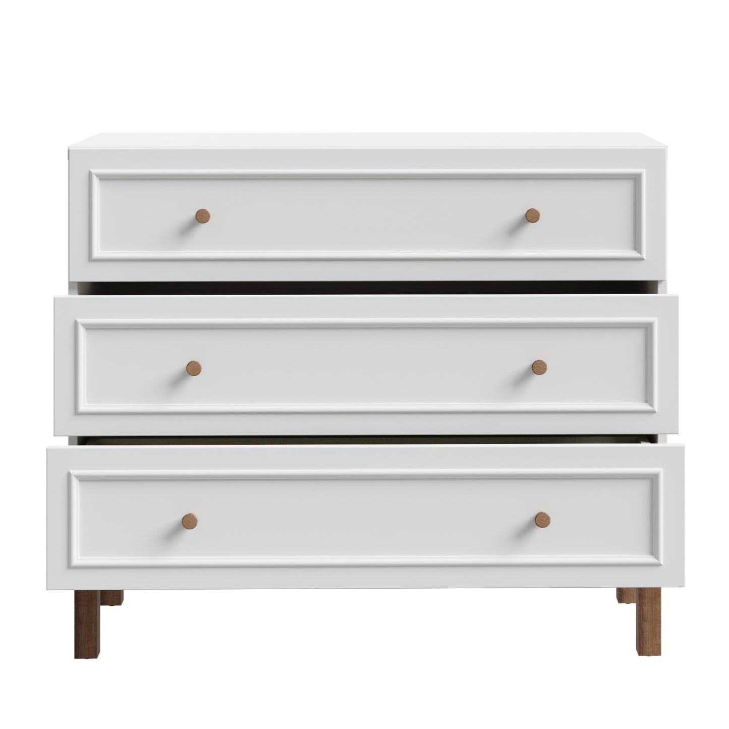 Comoda 3 Sertare Pickadilly, Gri Deschis Si Stejar Pamantiu, 100.2 Cm