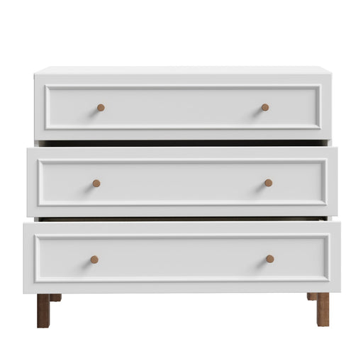Comoda 3 Sertare Pickadilly, Gri Deschis Si Stejar Pamantiu, 100.2 Cm