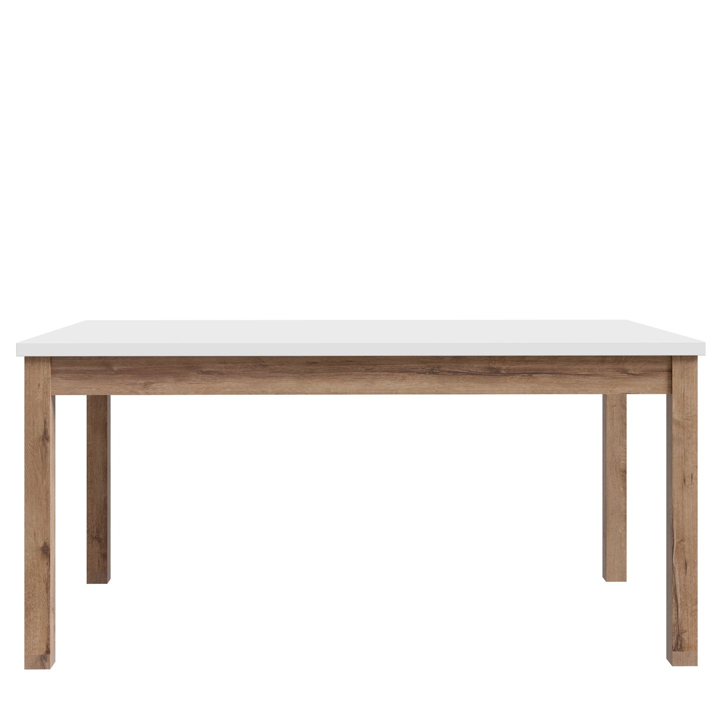Masa extensibila Pickadilly, Gri Deschis Si Stejar Pamantiu, 160.4 x 76.6 x 90 Cm