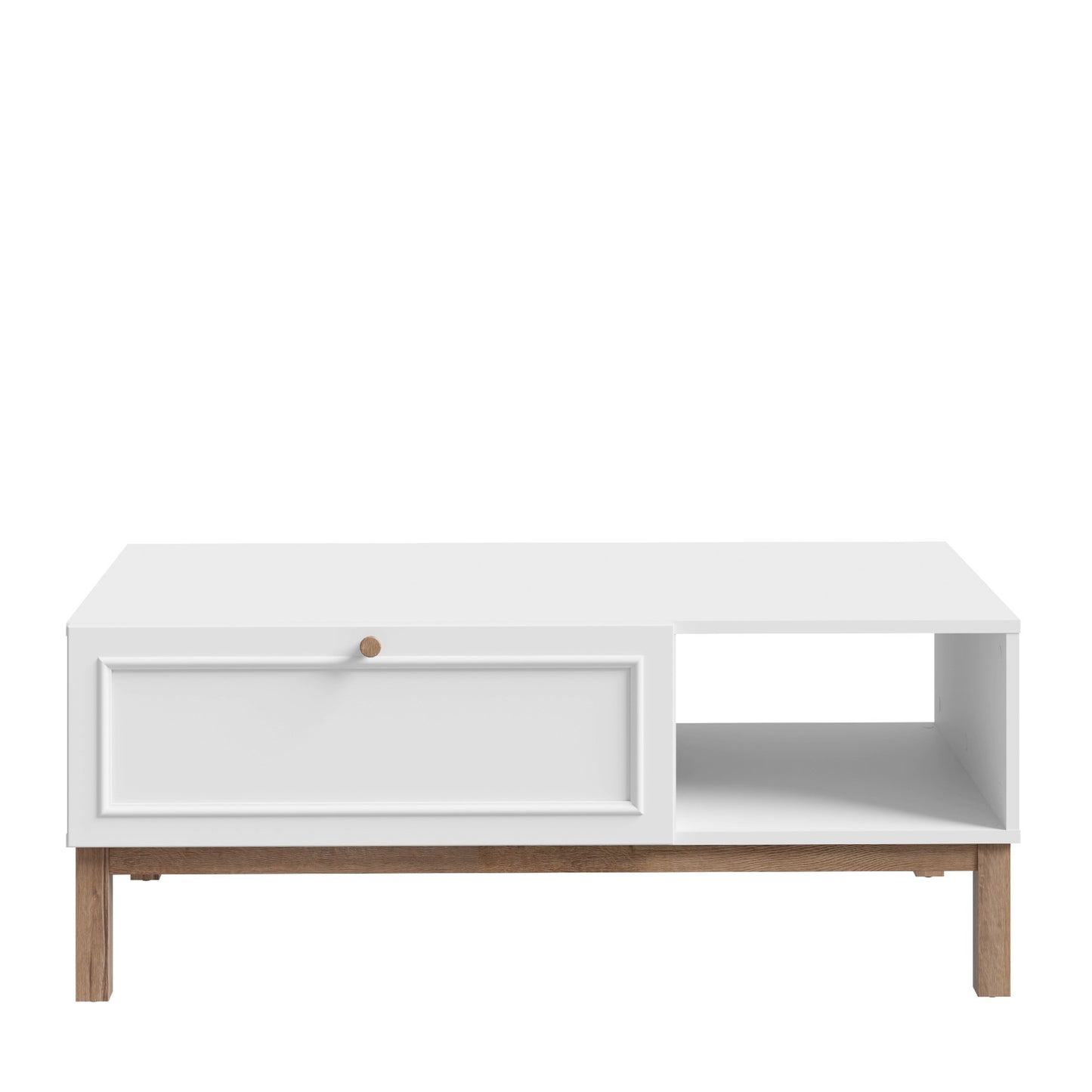 Masa cafea Pickadilly, Gri Deschis Si Stejar Pamantiu, 110 x 43.8 x 60 Cm