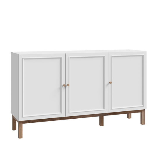 Comoda 3 Usi Si 1 Sertar Pickadilly, Gri Deschis Si Stejar Pamantiu, 149.6 Cm