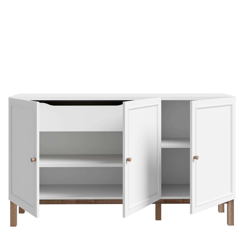 Comoda 3 Usi Si 1 Sertar Pickadilly, Gri Deschis Si Stejar Pamantiu, 149.6 Cm
