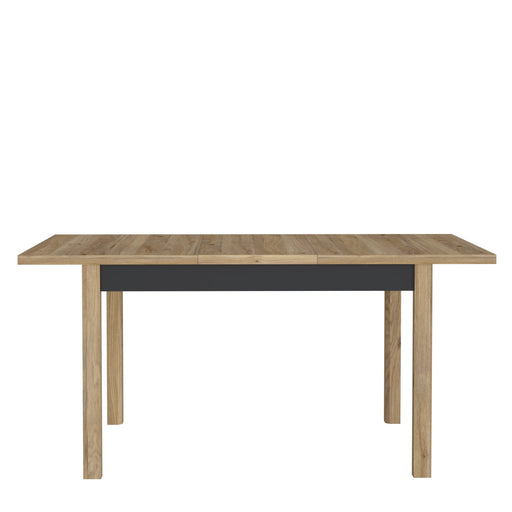 Masa extensibila Jeremix, Stejar Mauvella Si Negru Mat, 120.4/160.4 x 80 x 76.6 Cm