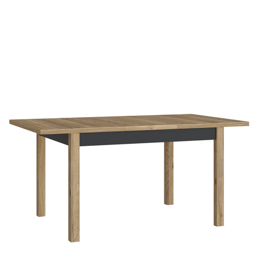 Masa extensibila Jeremix, Stejar Mauvella Si Negru Mat, 120.4/160.4 x 80 x 76.6 Cm