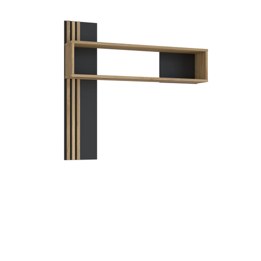 Raft De Perete Suspendat Jeremix, Stejar Mauvella Si Negru Mat, 130 Cm