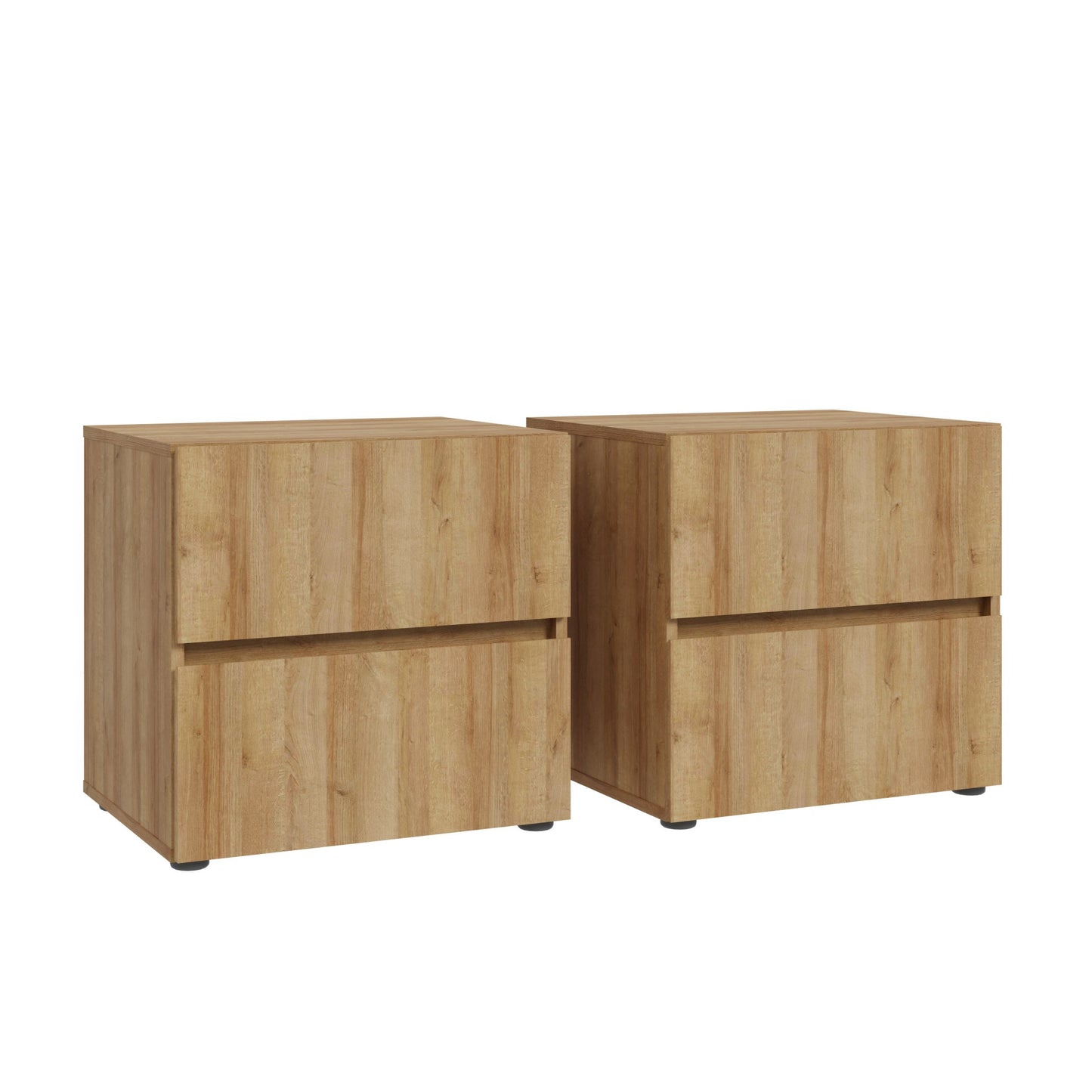 Set 2 noptiere Cu Sertare Longbeach, Stejar Riviera, 50.2 Cm