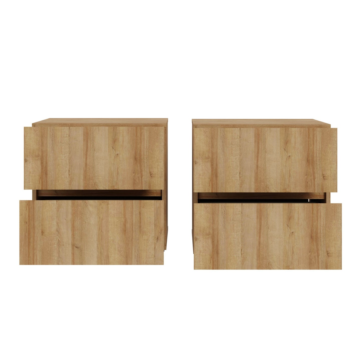 Set 2 noptiere Cu Sertare Longbeach, Stejar Riviera, 50.2 Cm