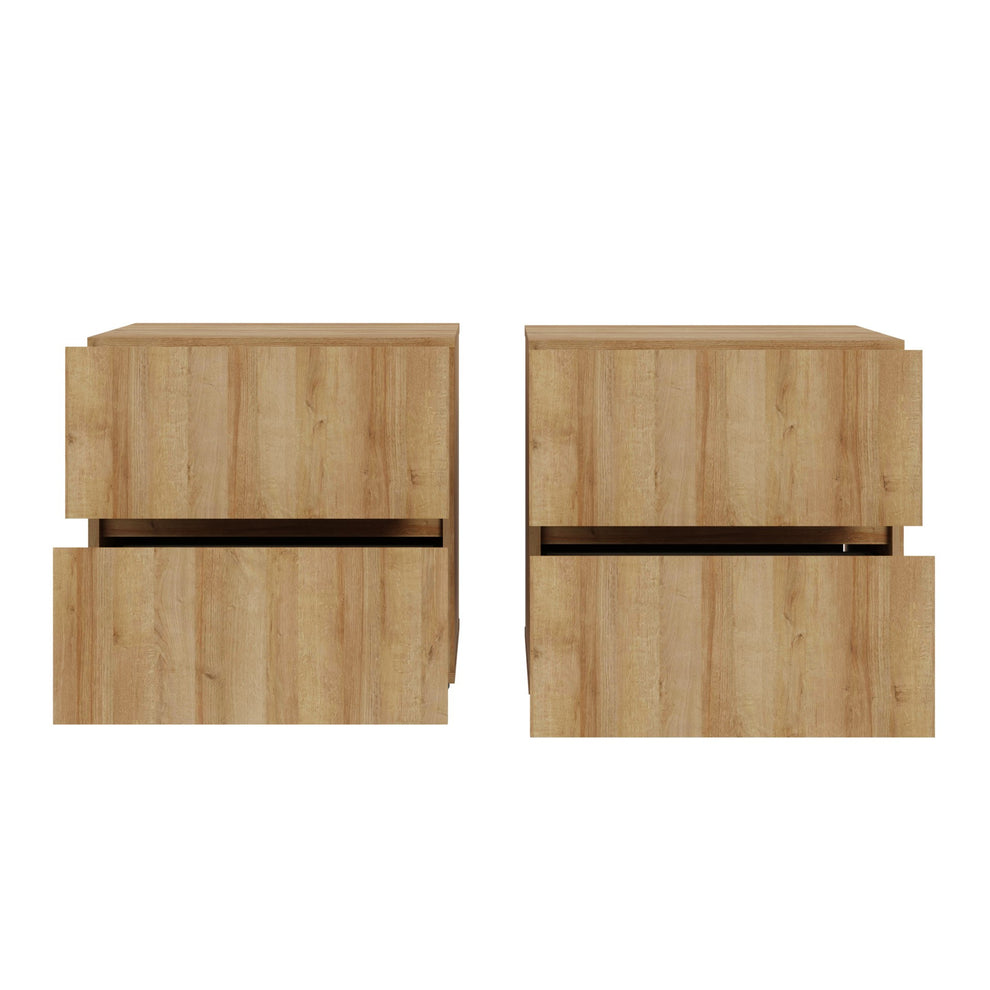 Set 2 noptiere Cu Sertare Longbeach, Stejar Riviera, 50.2 Cm