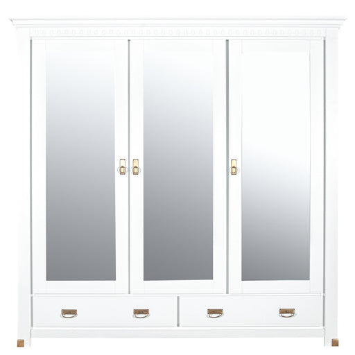 Dulap 3 Usi si 2 Sertare Saint Tropez, Vopsit Alb, 180 Cm