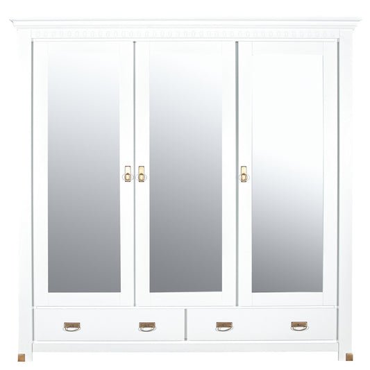 Dulap 3 Usi si 2 Sertare Saint Tropez, Vopsit Alb, 180 Cm