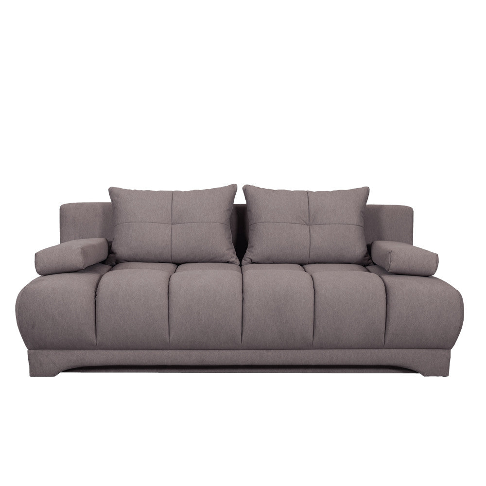 Canapea Extensibila Dali, 3 Locuri, Lada Depozitare, Gri, 210 Cm