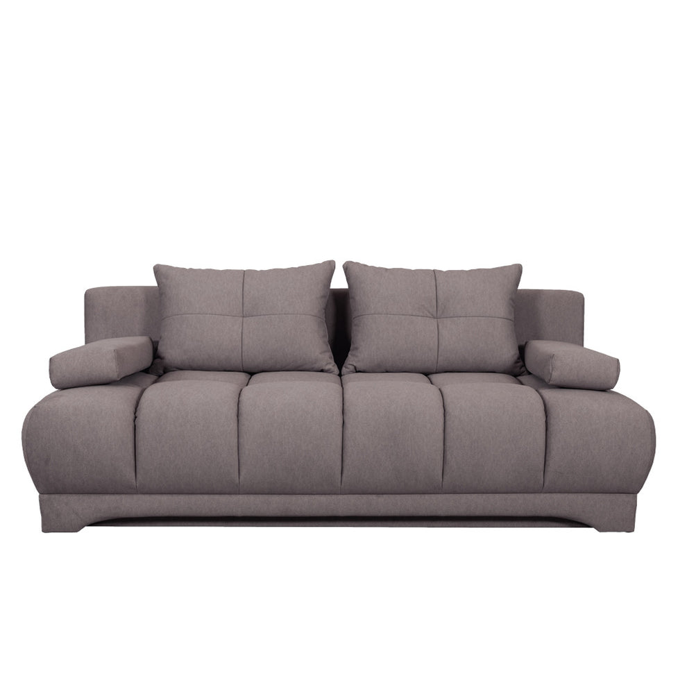 Canapea Extensibila Dali, 3 Locuri, Lada Depozitare, Gri, 210 Cm