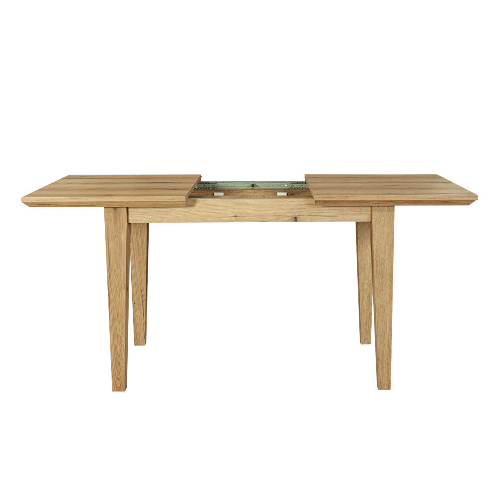 Set masa extensibila Novo cu 4 Scaune Julie, Natur, 120/160 x 76 x 78 cm