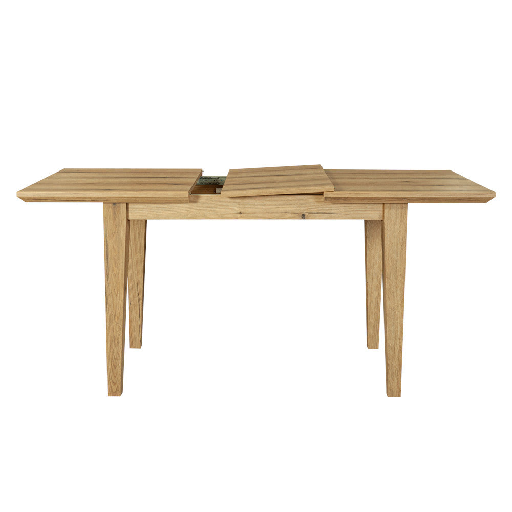 Set masa extensibila Novo cu 4 Scaune Julie, Natur, 120/160 x 76 x 78 cm