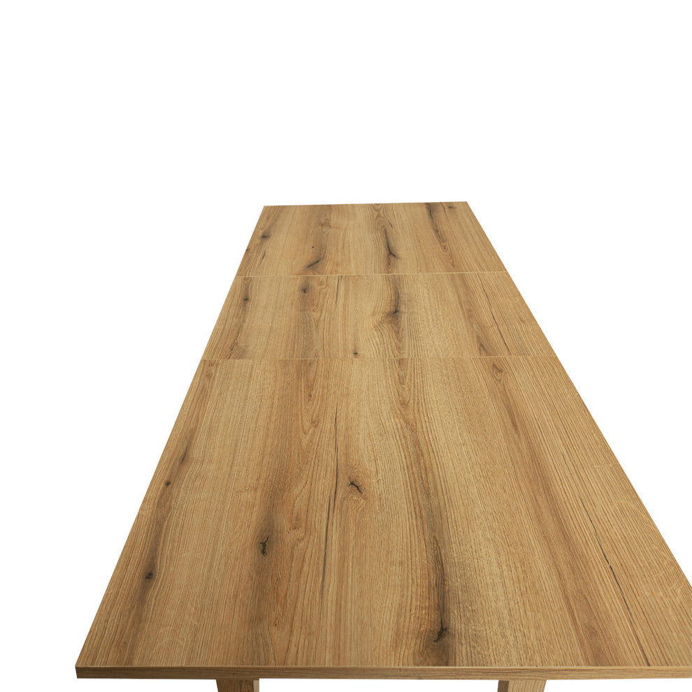 Set masa extensibila Novo cu 4 Scaune Jones, Natur, 140/180 x 76 x 78 cm
