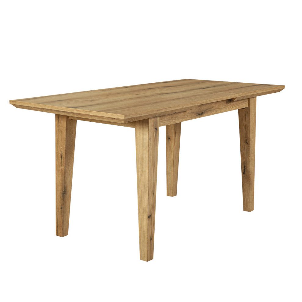 Set masa extensibila Novo cu 4 Scaune Jones, Natur, 120/160 x 76 x 78 cm