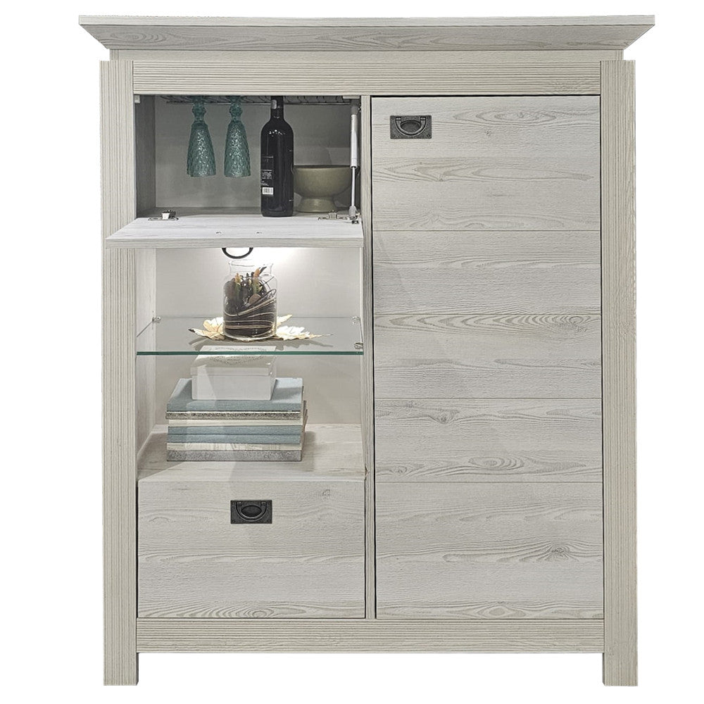 Comoda Bar Casablanca Loft Cu 2 Usi Si 1 Sertar, 118 Cm