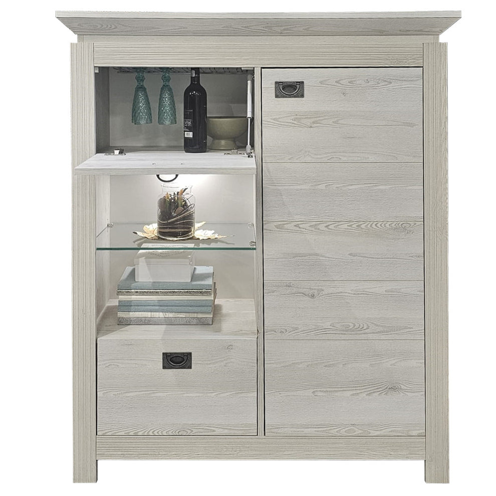 Comoda Bar Casablanca Loft Cu 2 Usi Si 1 Sertar, 118 Cm