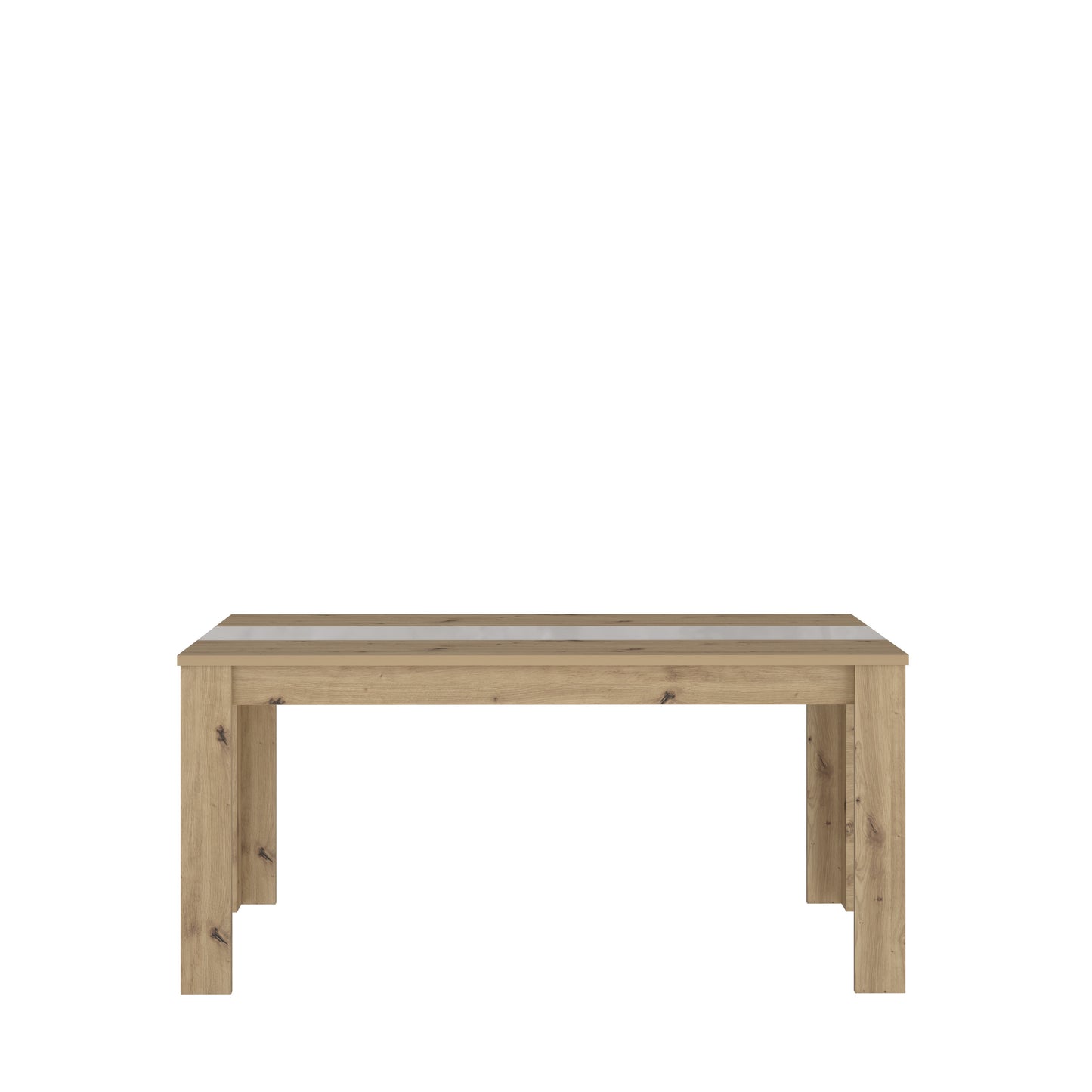 Masa Fixa Hitstone, Stejar Artisan Si Alb Super Lucios, 160 x 74.7 x 90 Cm