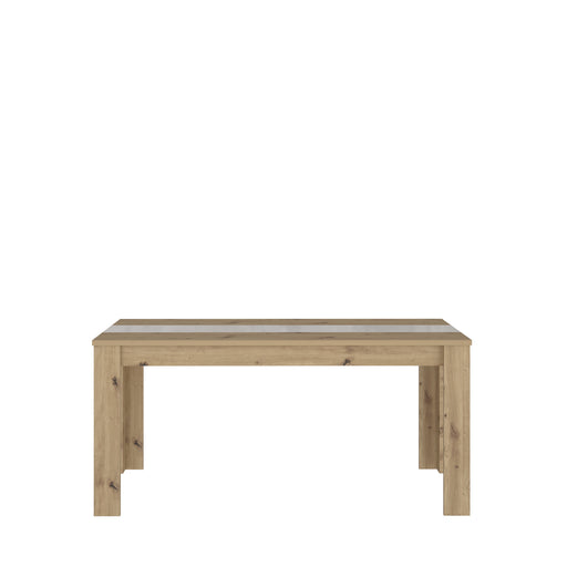 Masa Fixa Hitstone, Stejar Artisan Si Alb Super Lucios, 160 x 74.7 x 90 Cm