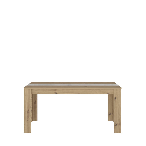 Masa Fixa Hitstone, Stejar Artisan Si Alb Super Lucios, 160 x 74.7 x 90 Cm