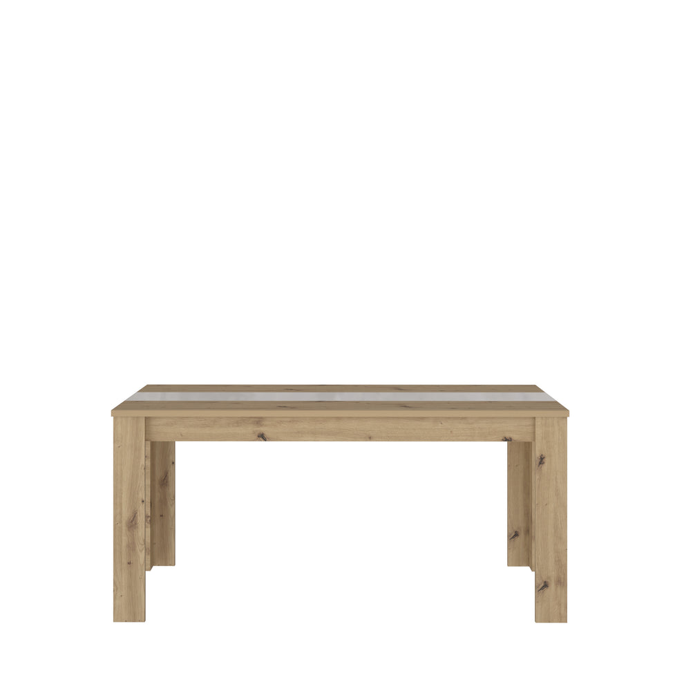 Masa Fixa Hitstone, Stejar Artisan Si Alb Super Lucios, 160 x 74.7 x 90 Cm