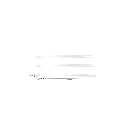 Set 3 Polite Dulap Praktic, Gri, 107.8 Cm