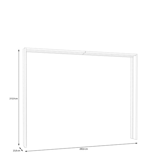 Rama Cu LED Dulap Jaqueline, Alb Si Stejar Mauvella, 280.6 Cm