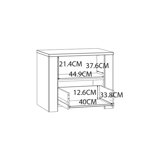 Set Dormitor Blanche, Stejar Riviera Si Zada Deschis, Pat Cu Dimensiune Saltea 180 x 200 Cm, Dulap Cu 4 Usi, Set 2 Noptiere