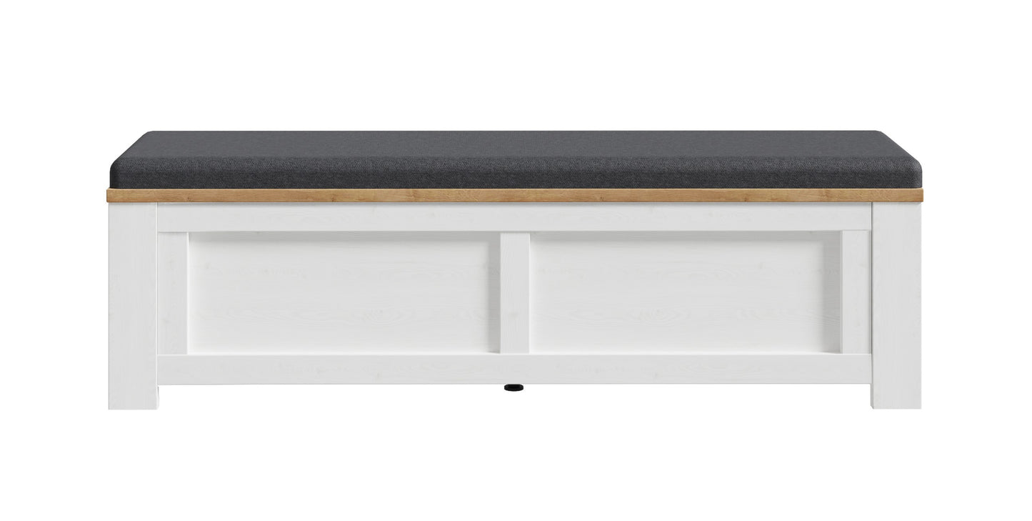 Bancheta Cu Sezut Tapitat Blanche, 135 Cm