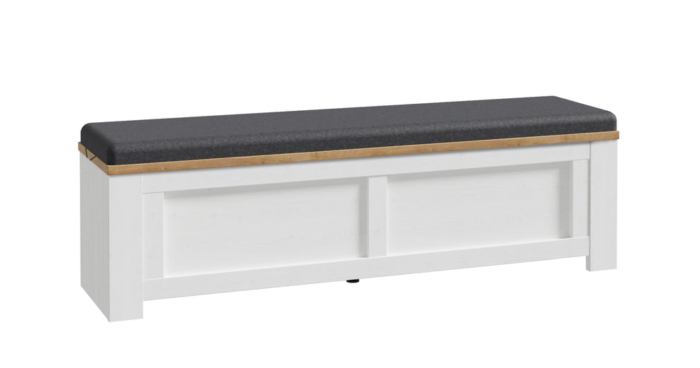 Bancheta Cu Sezut Tapitat Blanche, 135 Cm
