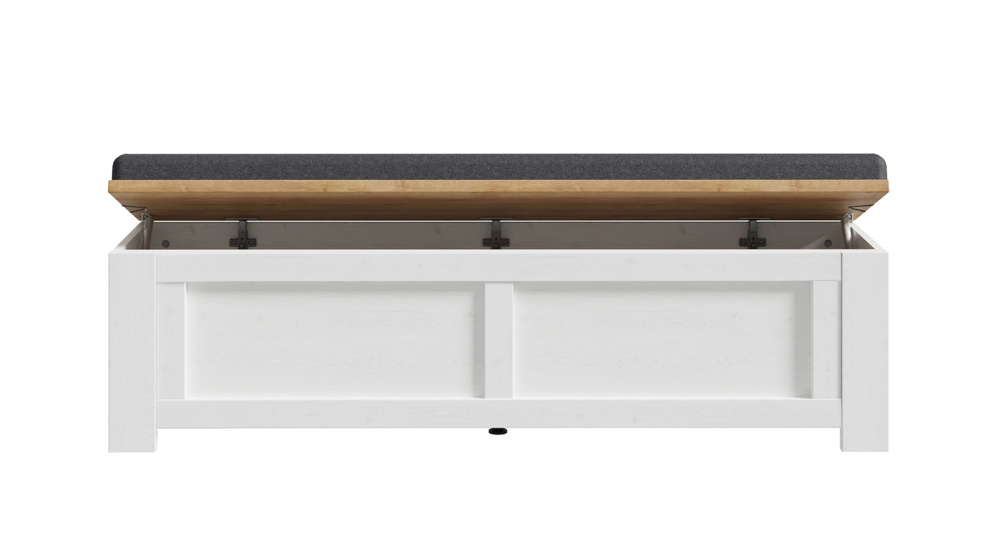 Bancheta Cu Sezut Tapitat Blanche, 135 Cm