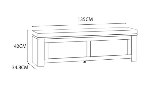 Bancheta Cu Sezut Tapitat Blanche, 135 Cm