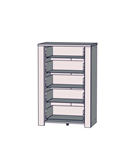 Comoda Cu 5 Sertare Blanche, Stejar Riviera Si Zada Deschis, 71.7 Cm