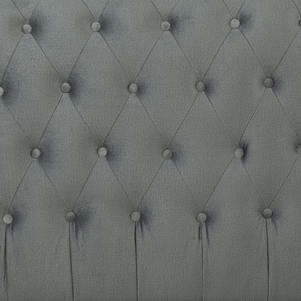 Pat Tapitat Paris, Gri, Dimensiune Saltea 160 x 200 Cm, Cu Somiera Rabatabila