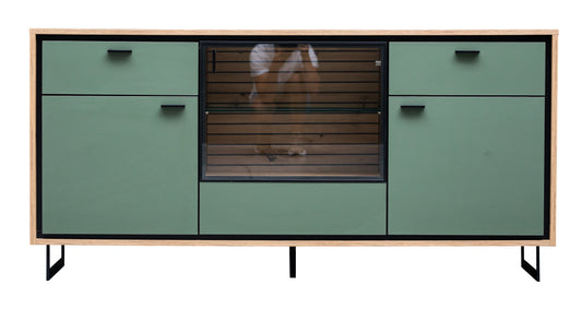 Bufet 3 Usi  2 Sertare Sonata Smoke Green 170 Cm