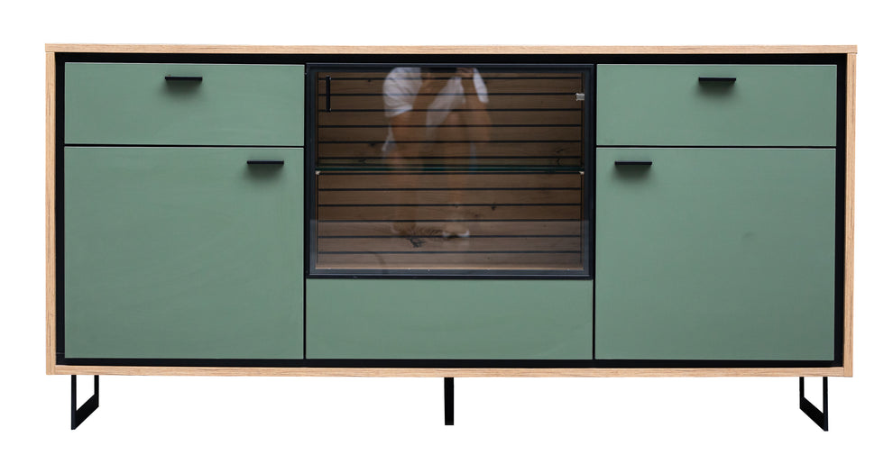 Bufet 3 Usi  2 Sertare Sonata Smoke Green 170 Cm