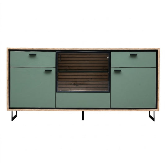 Bufet 3 Usi  2 Sertare Sonata Smoke Green 170 Cm