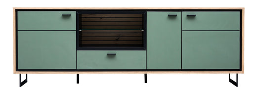 Comoda TV 3 Usi Cu 1 Nisa Si 1 Sertar Sonata Smoke Green 200 Cm