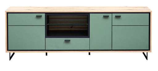 Comoda TV 3 Usi Cu 1 Nisa Si 1 Sertar Sonata Smoke Green 200 Cm