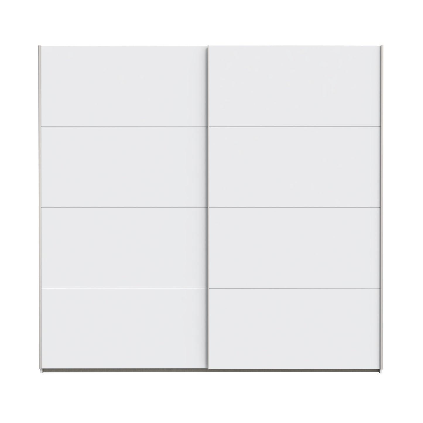 Set Dormitor Praktic, Alb Mat, Dulap 220 Cm, 2 Noptiere Si Pat Cu Dimensiune Saltea 180 x 200 Cm