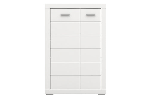 Comoda Cu 2 Usi Snow, Alb Mat, 101 Cm