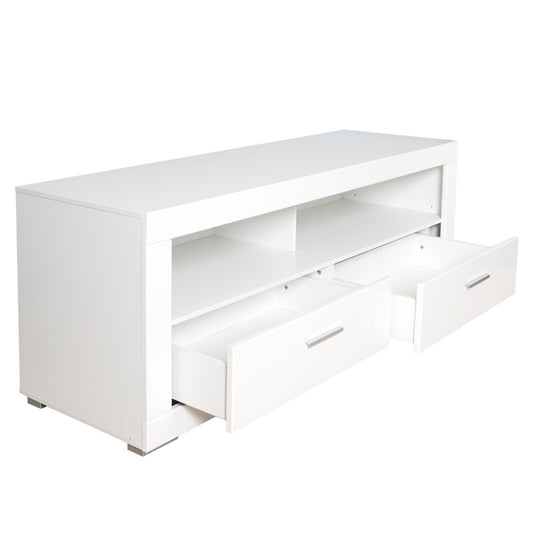 Comodă Tv Cu 2 Sertare Snow, Alb, 156 Cm
