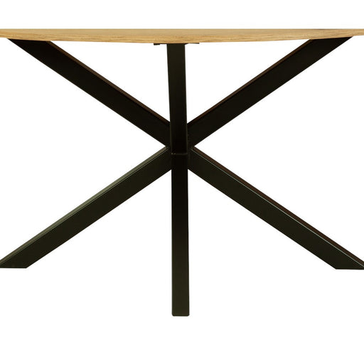 Masa Eliptica Fenix Spider, Picior Metalic, Natur Si Negru, 180 x 90 x 77.8 Cm