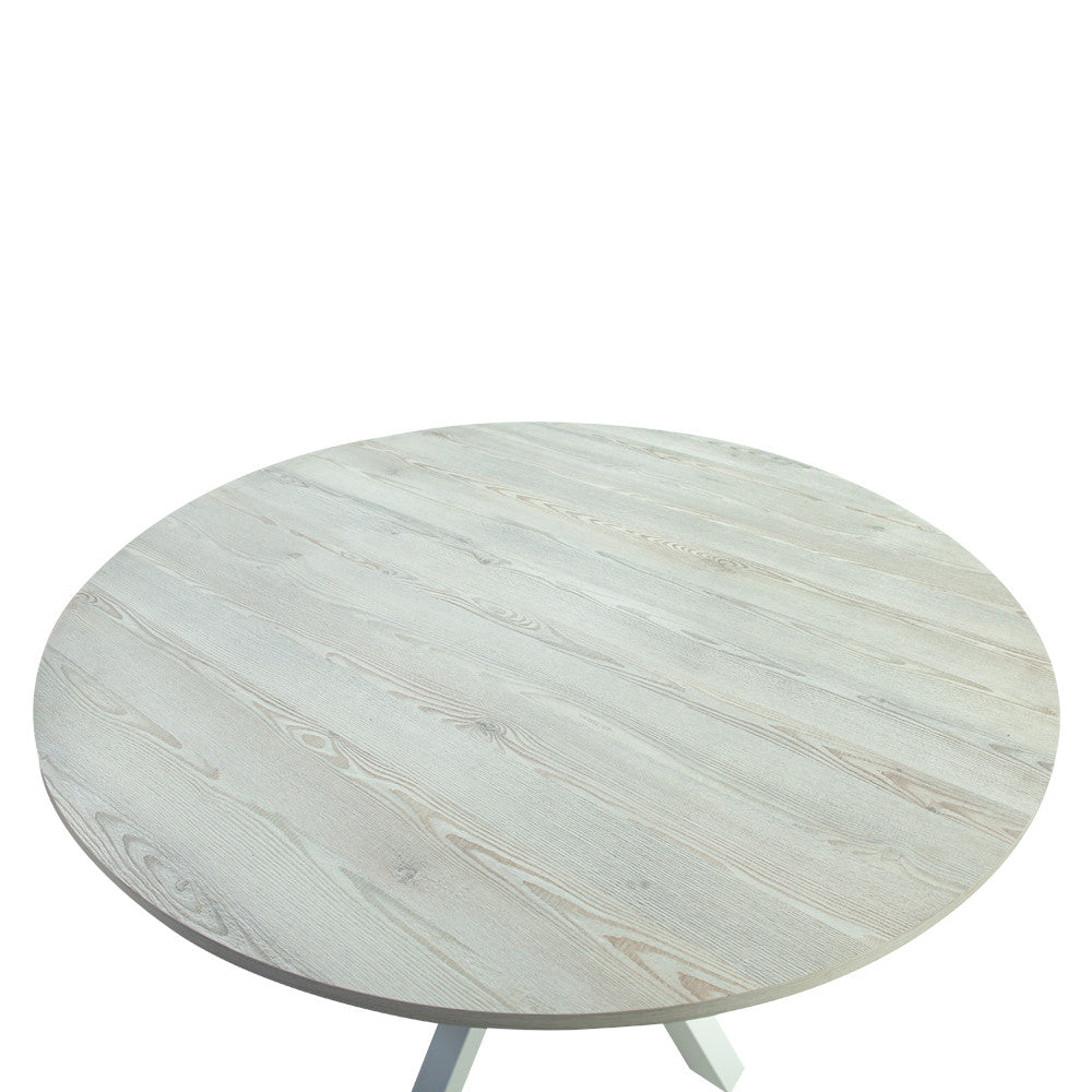Masa Rotunda Fenix Spider, Gri Loft Si Alb, 130 x 130 x 77.8 Cm